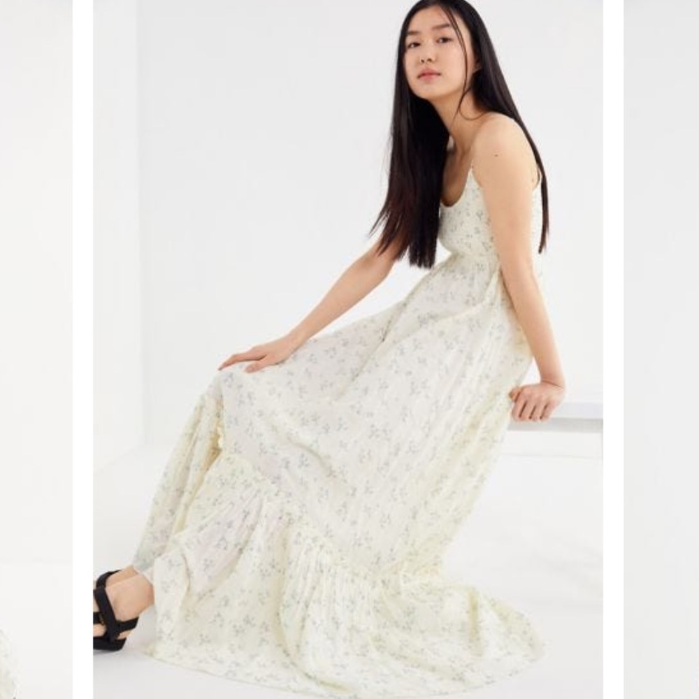 Urban Outfitters - UO Carolina Maxi Floral Dress Empire Waist